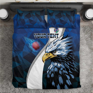 Custom Afro Namibia Cricket Bedding Set Go Eagles