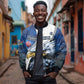 Custom Afro Namibia Cricket Bomber Jacket Go Eagles