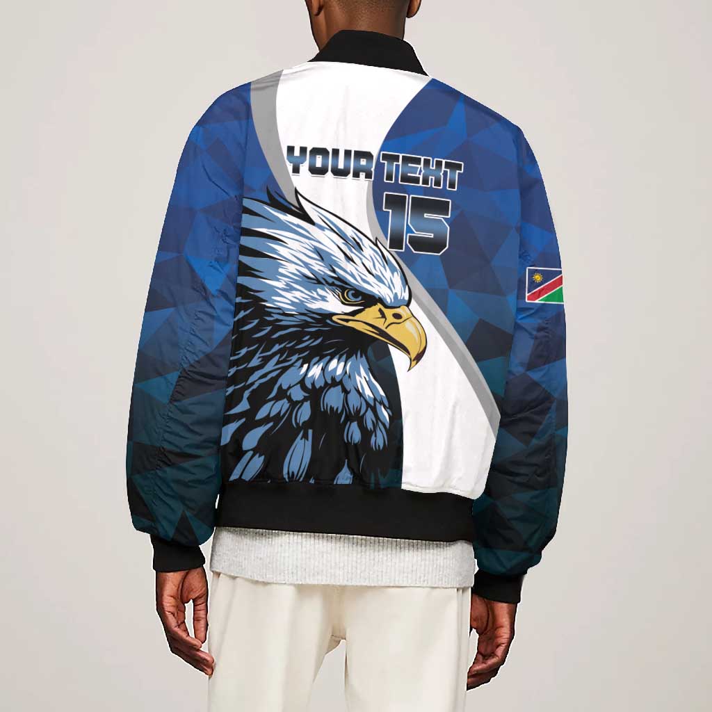 Custom Afro Namibia Cricket Bomber Jacket Go Eagles