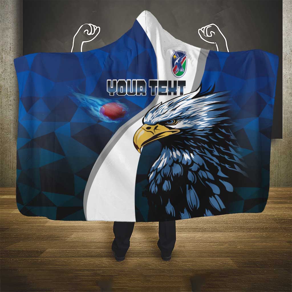 Custom Afro Namibia Cricket Hooded Blanket Go Eagles