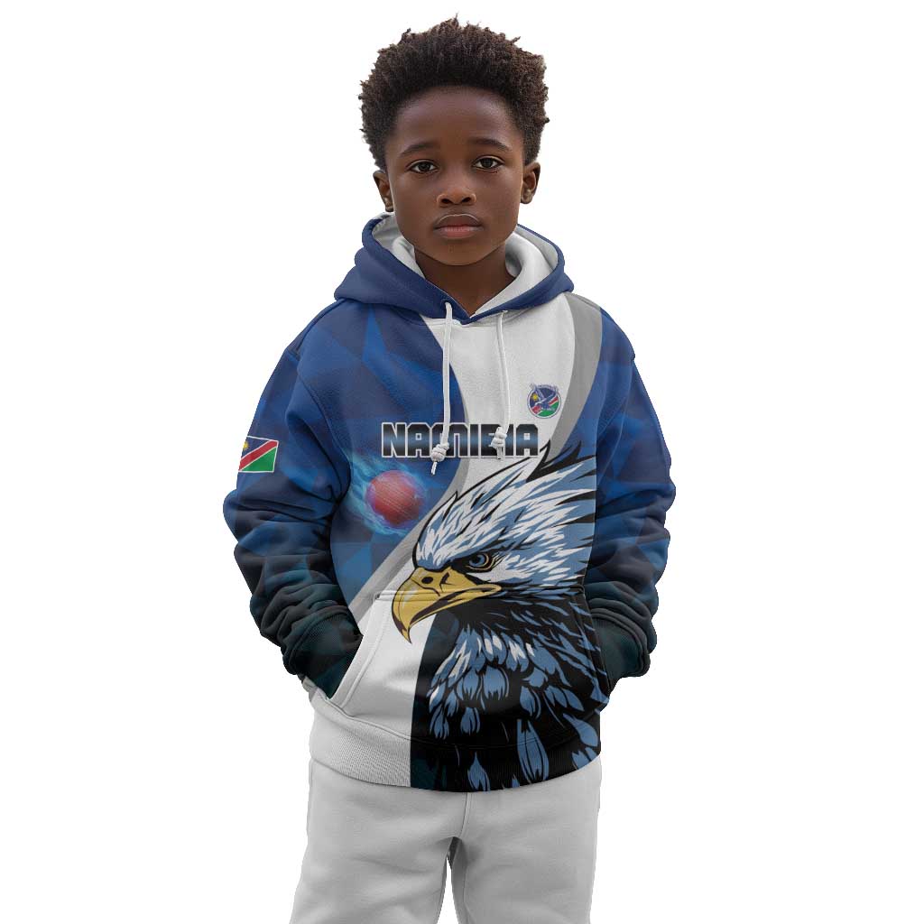 Custom Afro Namibia Cricket Kid Hoodie Go Eagles