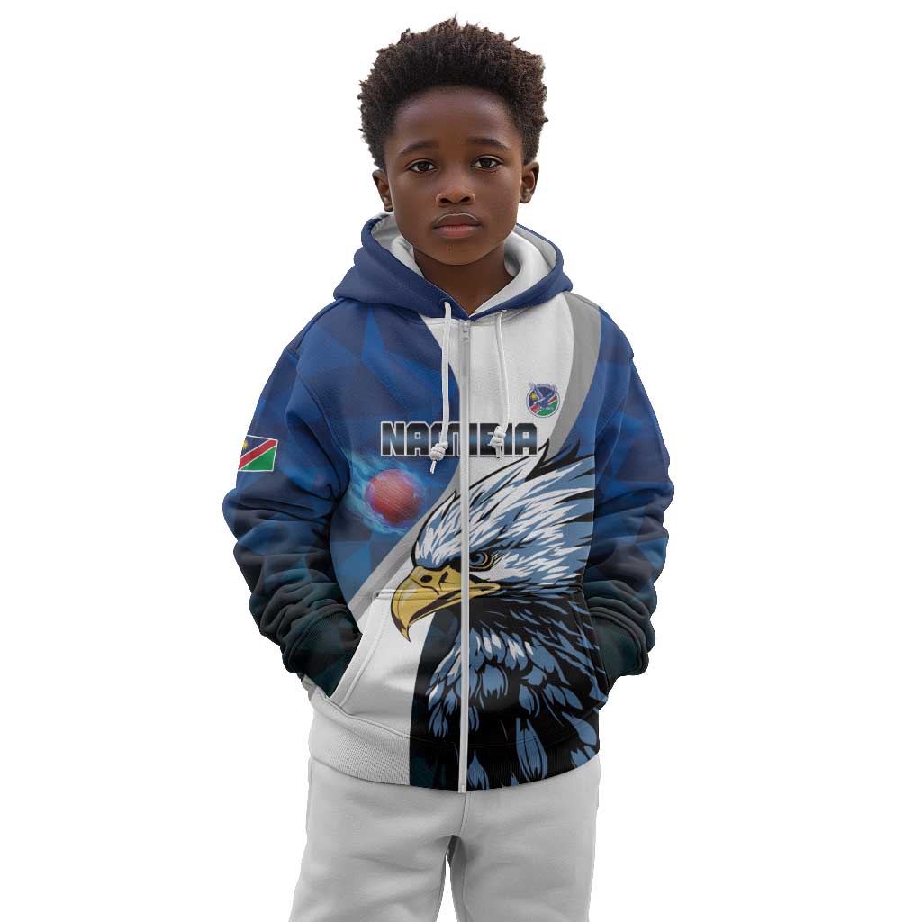 Custom Afro Namibia Cricket Kid Hoodie Go Eagles
