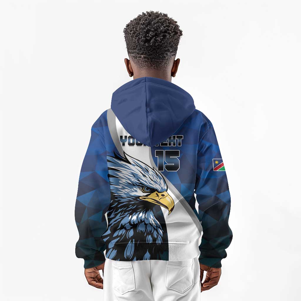 Custom Afro Namibia Cricket Kid Hoodie Go Eagles