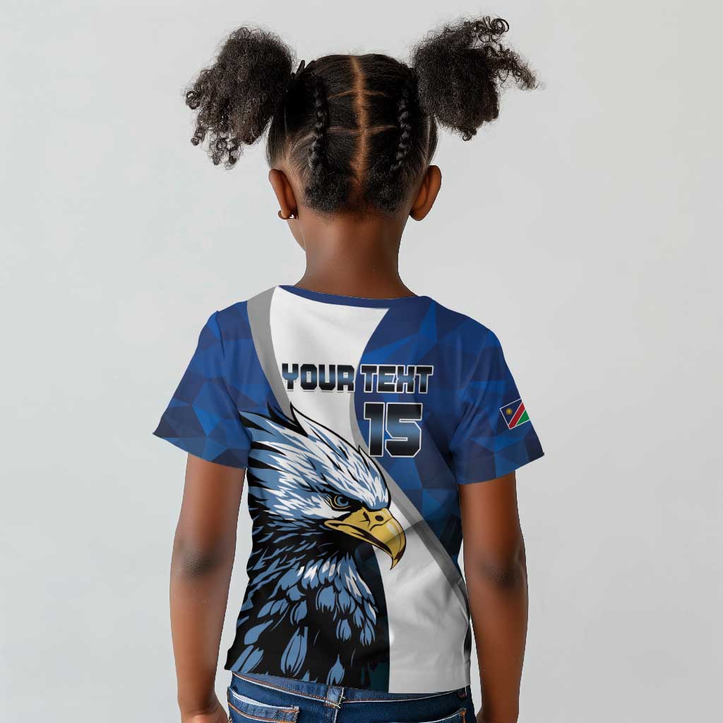 Custom Afro Namibia Cricket Kid T shirt Go Eagles