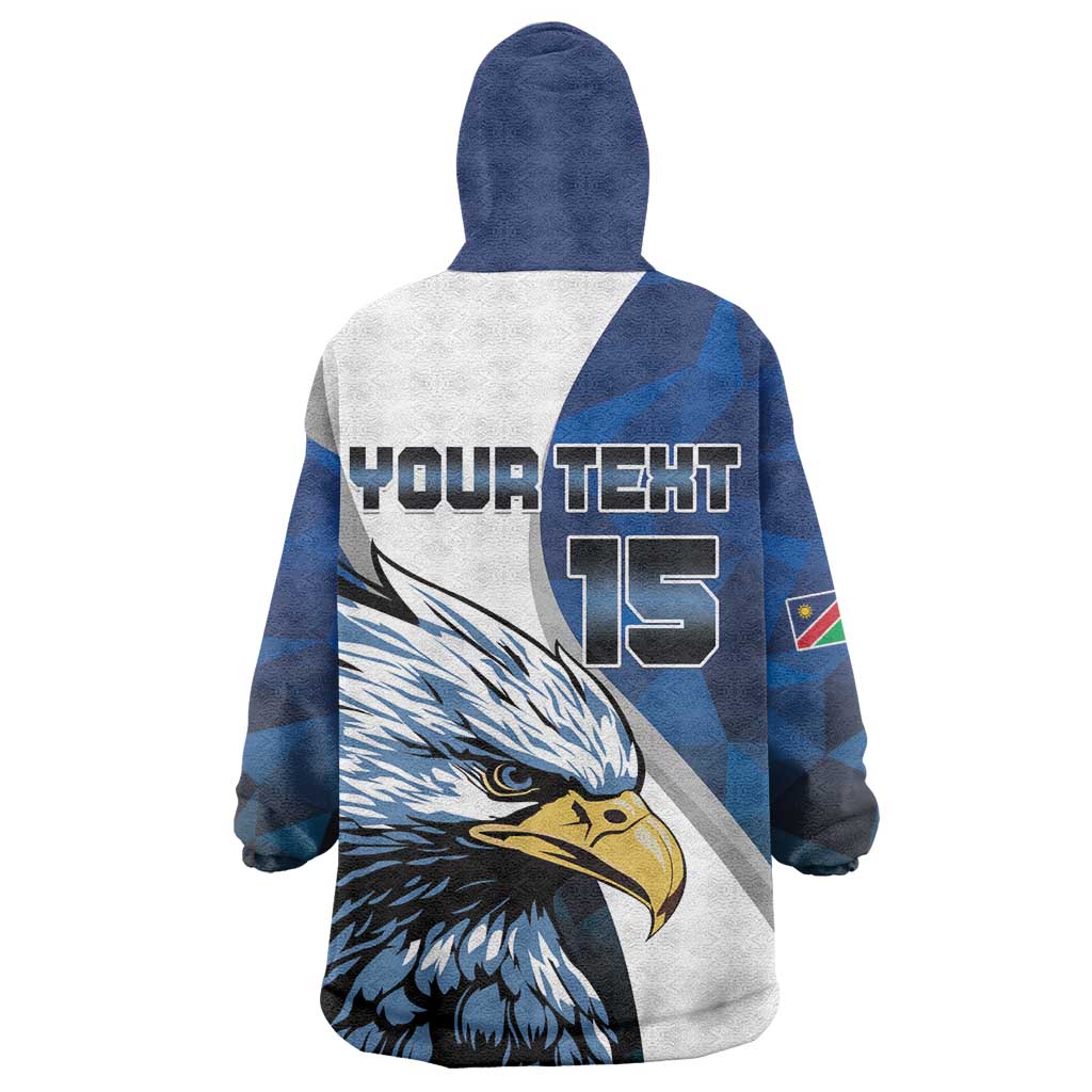 Custom Afro Namibia Cricket Kid Wearable Blanket Hoodie Go Eagles