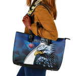 Custom Afro Namibia Cricket Leather Tote Bag Go Eagles