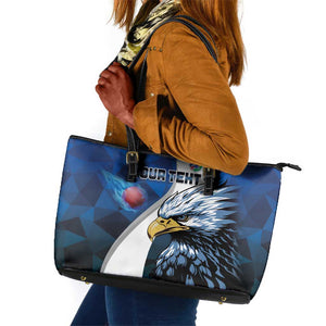 Custom Afro Namibia Cricket Leather Tote Bag Go Eagles