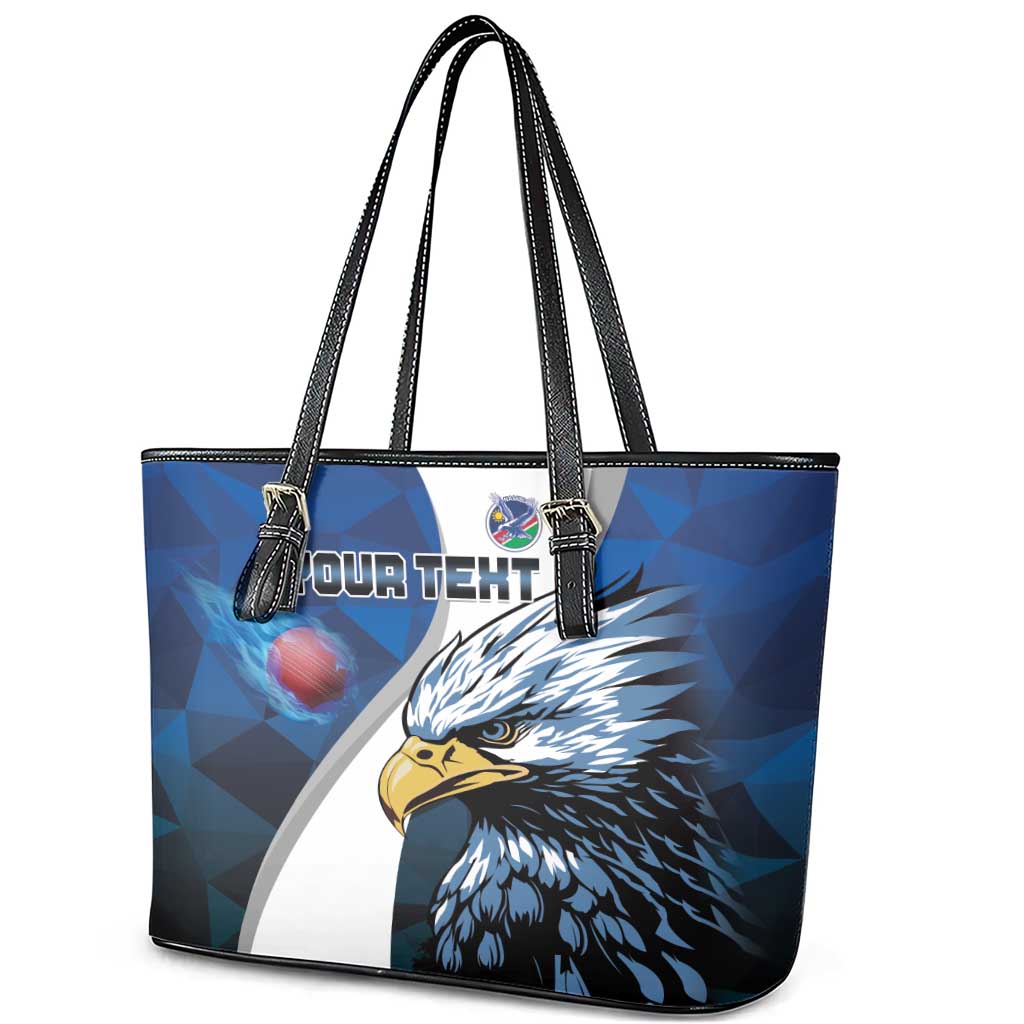 Custom Afro Namibia Cricket Leather Tote Bag Go Eagles