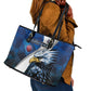 Custom Afro Namibia Cricket Leather Tote Bag Go Eagles
