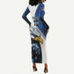 Custom Afro Namibia Cricket Long Sleeve Bodycon Dress Go Eagles LT15