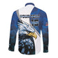 Custom Afro Namibia Cricket Long Sleeve Button Shirt Go Eagles