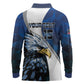 Custom Afro Namibia Cricket Long Sleeve Polo Shirt Go Eagles