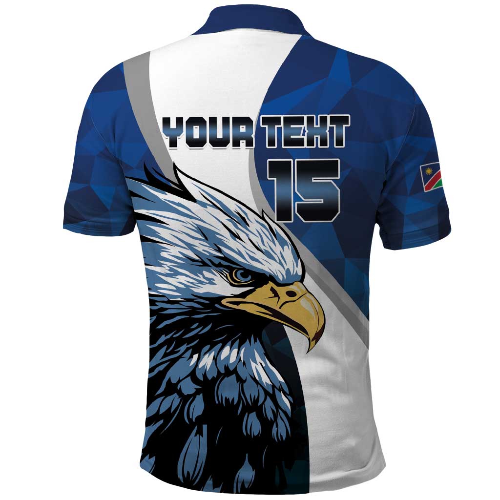 Custom Afro Namibia Cricket Polo Shirt Go Eagles