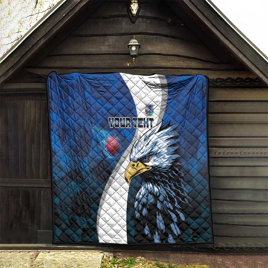 Custom Afro Namibia Cricket Quilt Go Eagles
