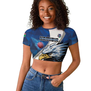 Custom Afro Namibia Cricket Raglan Cropped T shirt Go Eagles