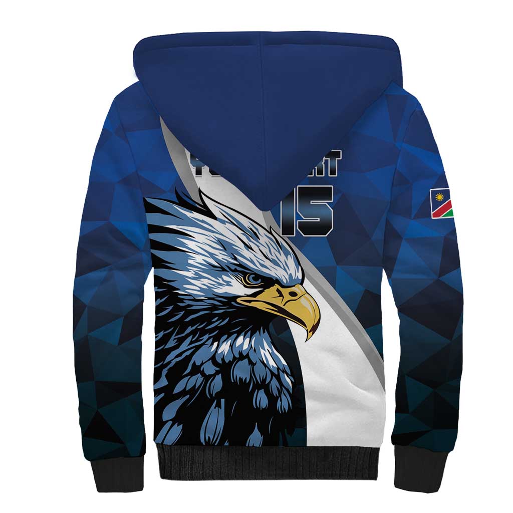 Custom Afro Namibia Cricket Sherpa Hoodie Go Eagles