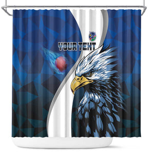 Custom Afro Namibia Cricket Shower Curtain Go Eagles