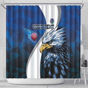 Custom Afro Namibia Cricket Shower Curtain Go Eagles