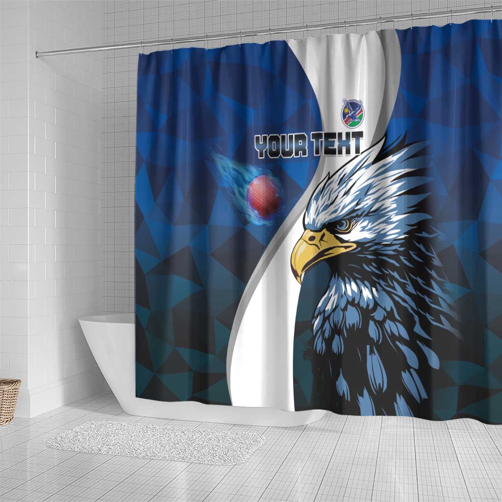 Custom Afro Namibia Cricket Shower Curtain Go Eagles