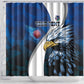 Custom Afro Namibia Cricket Shower Curtain Go Eagles