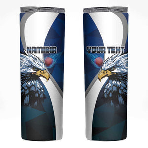 Custom Afro Namibia Cricket Skinny Tumbler Go Eagles