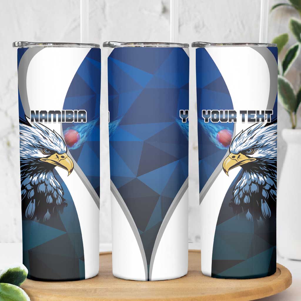 Custom Afro Namibia Cricket Skinny Tumbler Go Eagles