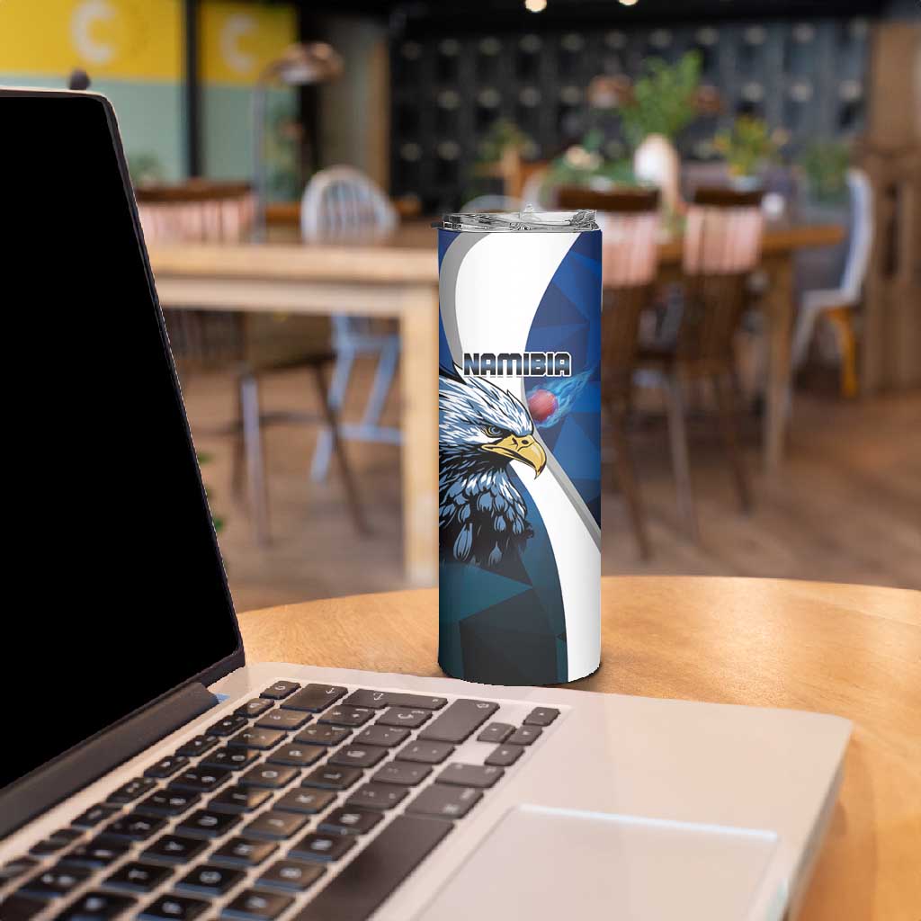 Custom Afro Namibia Cricket Skinny Tumbler Go Eagles
