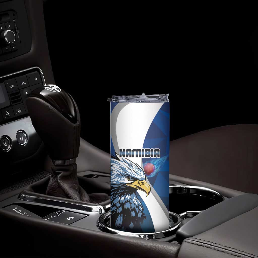 Custom Afro Namibia Cricket Skinny Tumbler Go Eagles