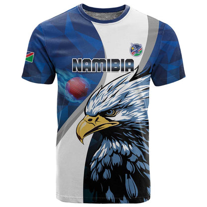 Custom Afro Namibia Cricket T shirt Go Eagles