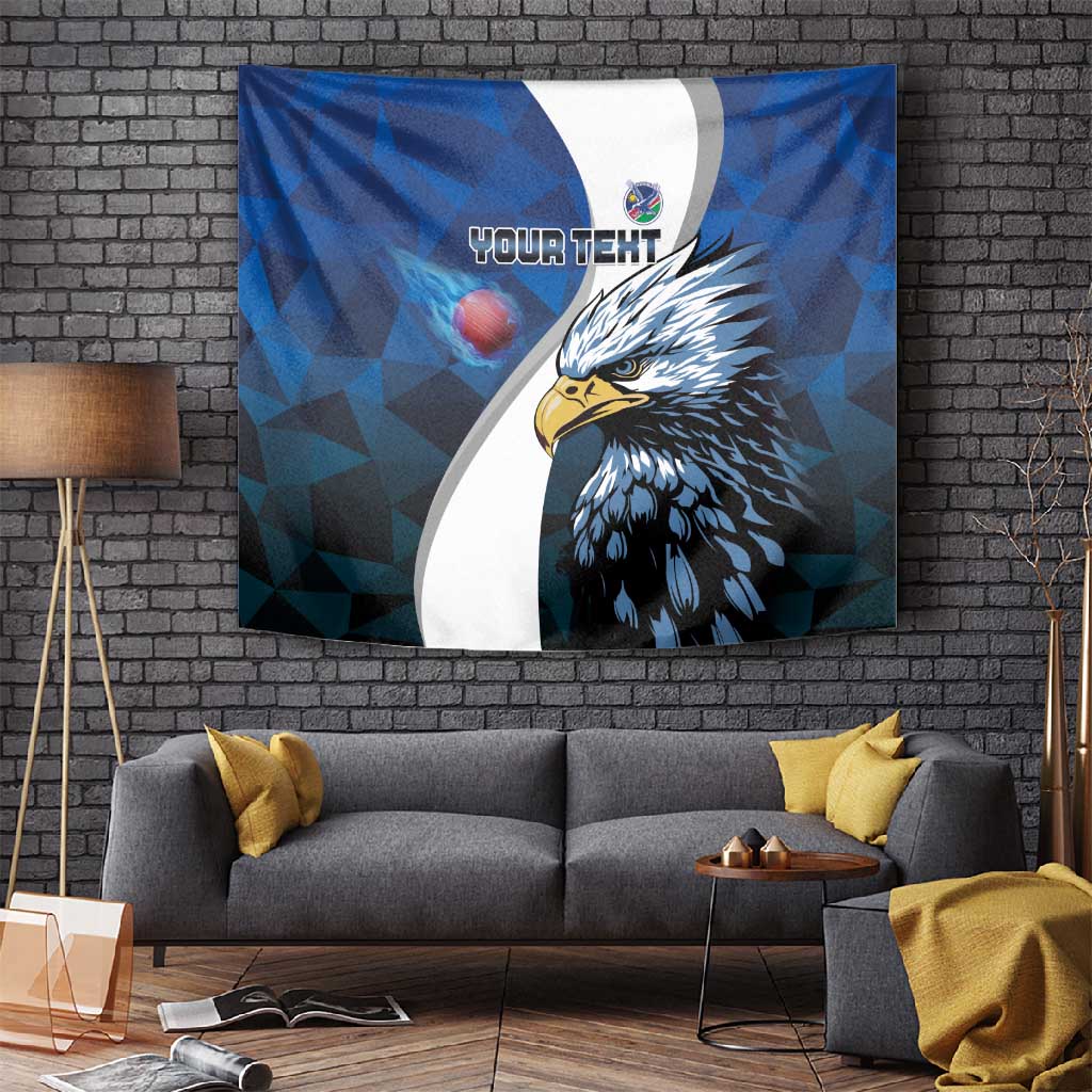 Custom Afro Namibia Cricket Tapestry Go Eagles