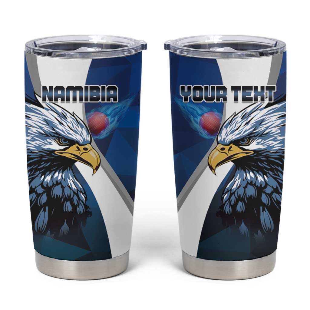 Custom Afro Namibia Cricket Tumbler Cup Go Eagles
