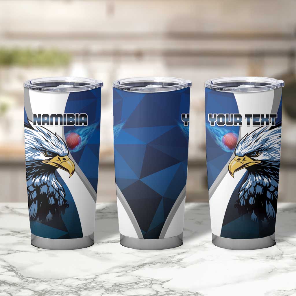Custom Afro Namibia Cricket Tumbler Cup Go Eagles