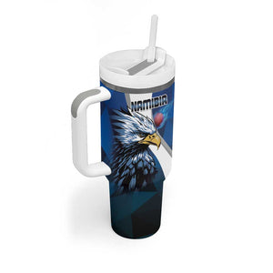 Custom Afro Namibia Cricket Tumbler With Handle Go Eagles