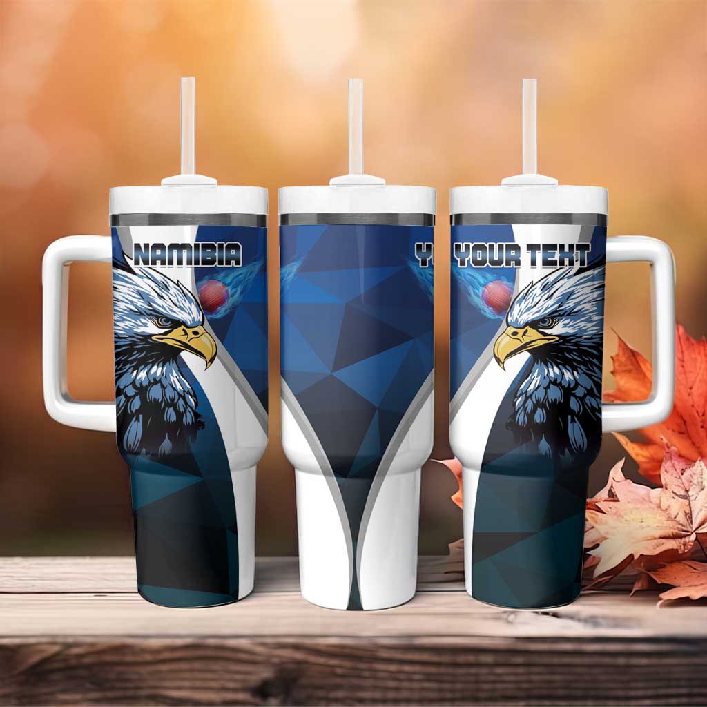 Custom Afro Namibia Cricket Tumbler With Handle Go Eagles