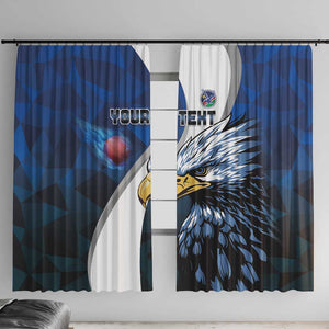 Custom Afro Namibia Cricket Window Curtain Go Eagles