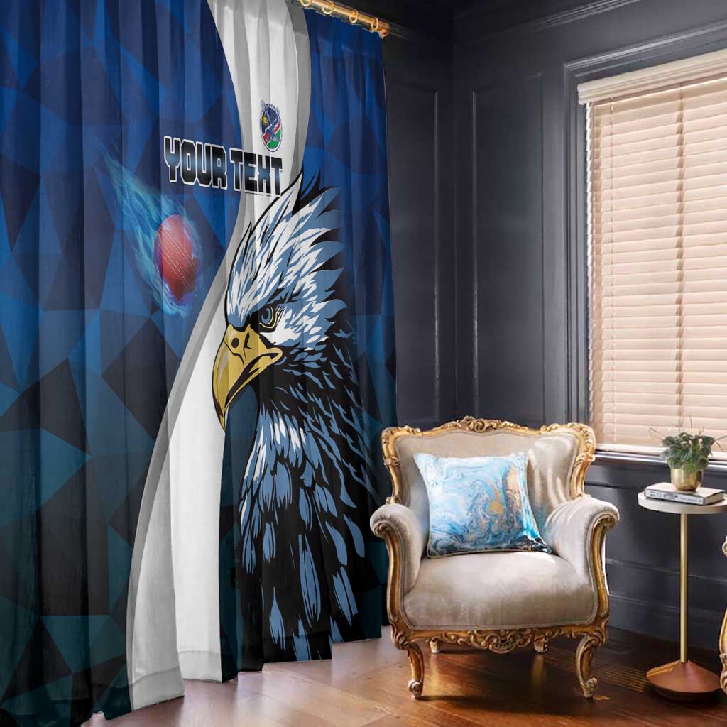 Custom Afro Namibia Cricket Window Curtain Go Eagles