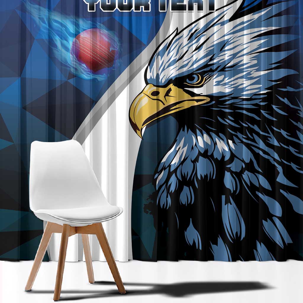 Custom Afro Namibia Cricket Window Curtain Go Eagles