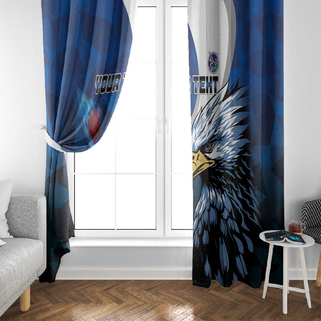 Custom Afro Namibia Cricket Window Curtain Go Eagles