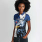 Custom Afro Namibia Cricket Women Polo Shirt Go Eagles