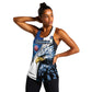 Custom Afro Namibia Cricket Women Racerback Tank Go Eagles