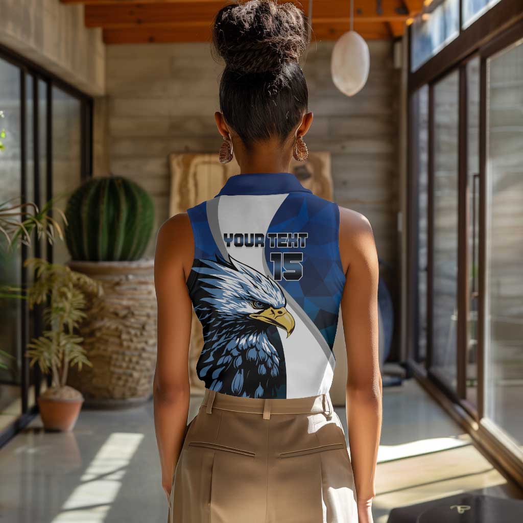 Custom Afro Namibia Cricket Women Sleeveless Polo Shirt Go Eagles