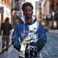 Custom Afro Namibia Cricket Zip Hoodie Go Eagles