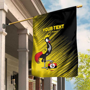 Uganda Football Custom Garden Flag African Pattern Mix Grunge Style - Yellow Color