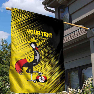 Uganda Football Custom Garden Flag African Pattern Mix Grunge Style - Yellow Color