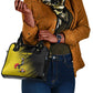 Uganda Football Custom Shoulder Handbag African Pattern Mix Grunge Style - Yellow Color