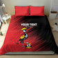 Uganda Football Custom Bedding Set African Pattern Mix Grunge Style - Red Color