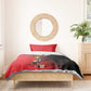 Uganda Football Custom Bedding Set African Pattern Mix Grunge Style - Red Color