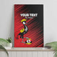 Uganda Football Custom Canvas Wall Art African Pattern Mix Grunge Style - Red Color