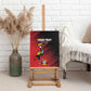 Uganda Football Custom Canvas Wall Art African Pattern Mix Grunge Style - Red Color