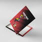 Uganda Football Custom Canvas Wall Art African Pattern Mix Grunge Style - Red Color